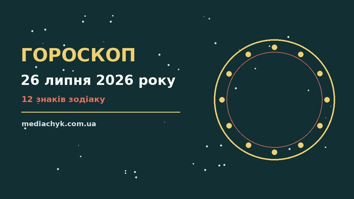 Гороскоп на 26 липня 2026 року: детальний прогноз дня про події, зустрічі та вибір