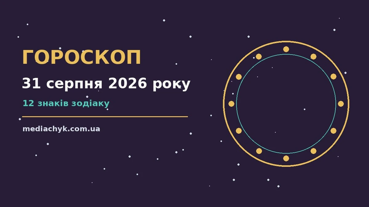 Гороскоп на 31 серпня 2026 року: детальний прогноз дня про події, зустрічі та вибір