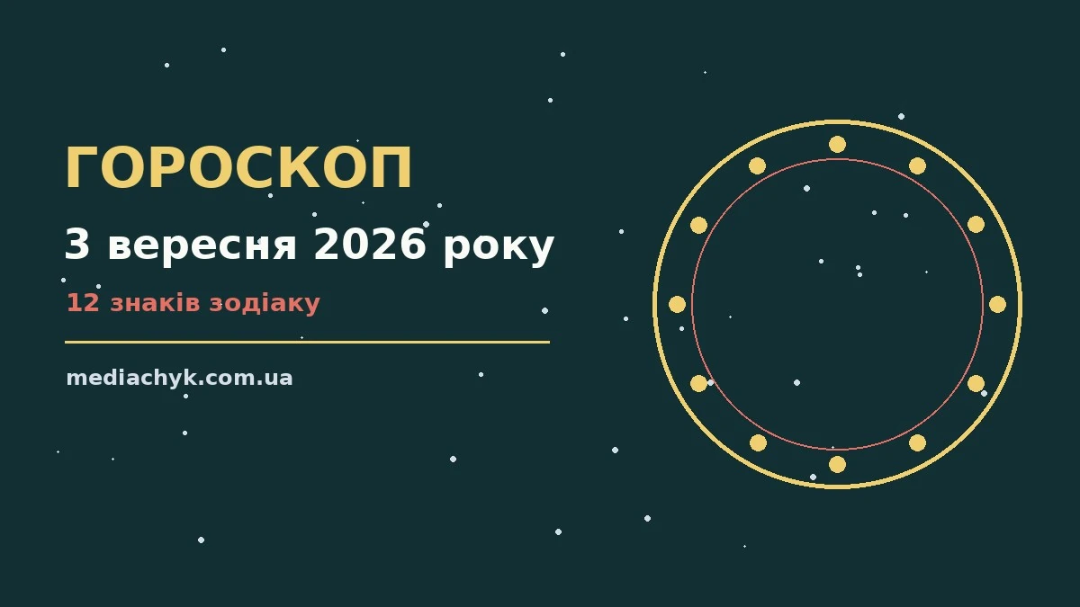 Гороскоп на 3 вересня 2026 року: детальний прогноз дня про події, зустрічі та вибір